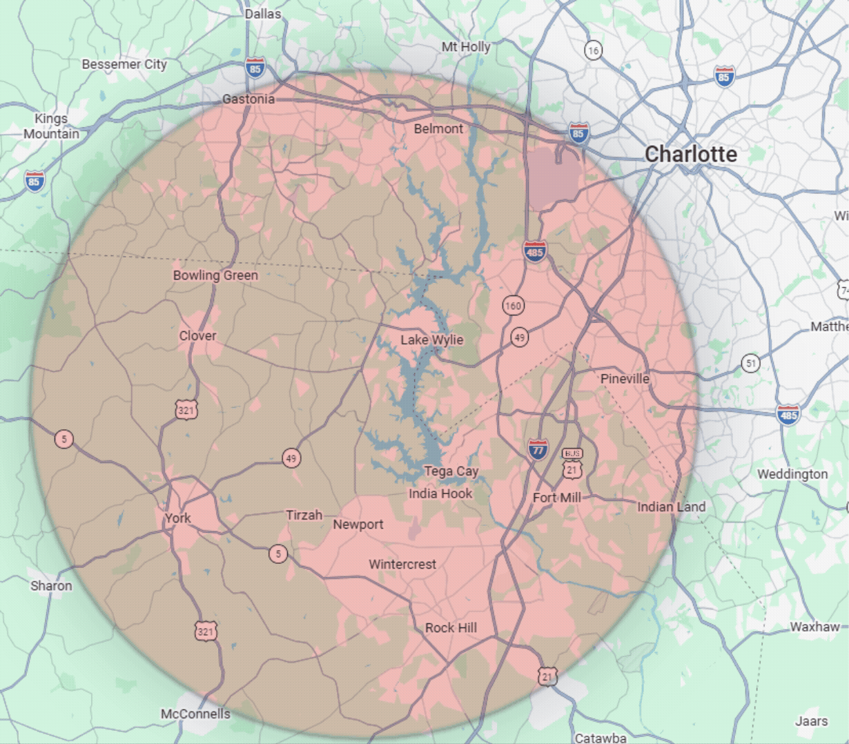 Reyes Tree Service work in the Lake Wylie area